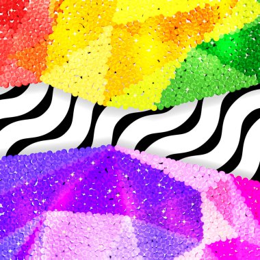 Glitter payet sınırında bir chevron arka plan, tatil kutlama desen bayram kartları, afişler, posterler için.