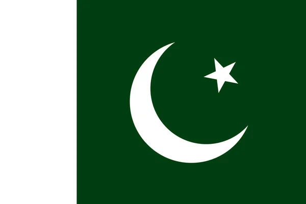 Flagge Pakistans. Symbol des Unabhängigkeitstages, Souvenir-Fußballspiel, Knopfsprache, Symbol. — Stockvektor