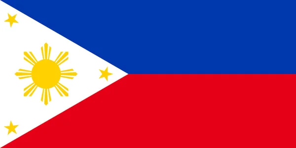 Drapeau des Philippines. Symbole du Jour de l'Indépendance, jeu de football souvenir, langue des boutons, icône . — Image vectorielle