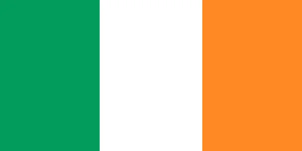 İrlanda bayrağı. Bağımsızlık günü, Hediyelik eşya futbol oyunu, düğme dil, simge, sembol. — Stok Vektör