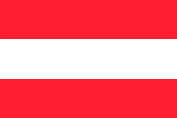 Bandera de Austria. Símbolo del Día de la Independencia, juego de fútbol de recuerdo, idioma de botón, icono . — Archivo Imágenes Vectoriales
