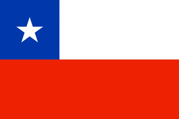 Bandera de Chile. Símbolo del Día de la Independencia, juego de fútbol de recuerdo, idioma de botón, icono . — Vector de stock