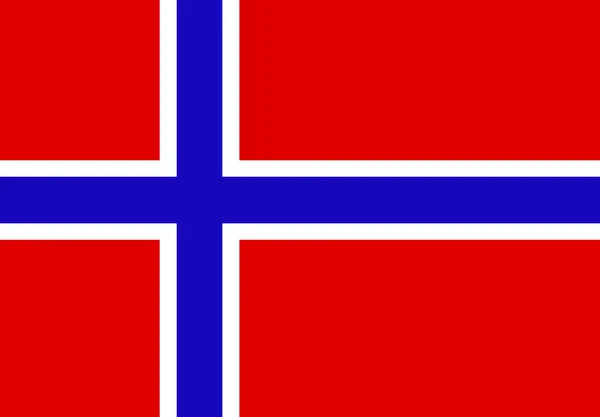Norská vlajka. Symbol den nezávislosti, suvenýr sport hry, tlačítko jazyka, ikona. — Stockový vektor