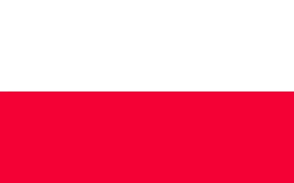 폴란드의 국기입니다. 독립 기념일, 기념품 스포츠 게임, 버튼 언어, 아이콘의 상징. — 스톡 벡터