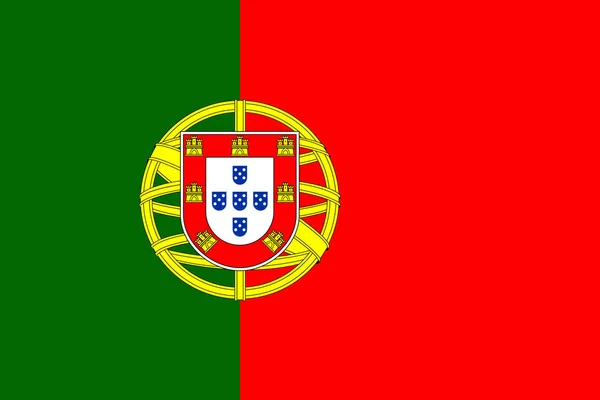 ポルトガルの旗。独立記念日、お土産スポーツ ゲーム、ボタンの言語、アイコンのシンボル. — ストックベクタ