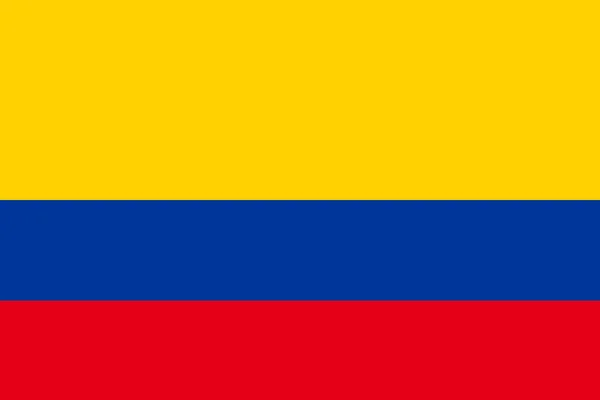 Bandera de Colombia. Símbolo del Día de la Independencia, juego de fútbol de recuerdo, idioma de botón, icono . — Vector de stock