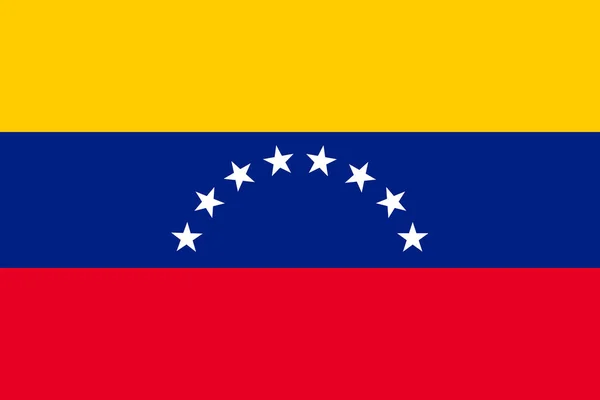 Bandera de Venezuela. Símbolo del Día de la Independencia, juego de fútbol de recuerdo, idioma de botón, icono . — Archivo Imágenes Vectoriales