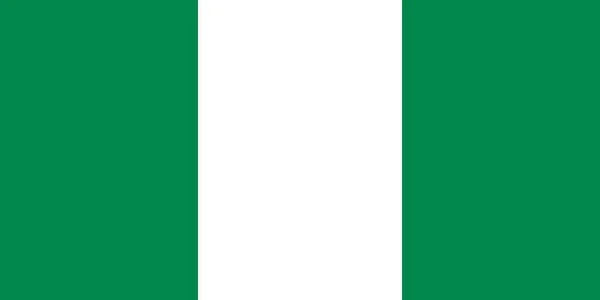 Bandeira da Nigéria. Símbolo do Dia da Independência, jogo de futebol de lembrança, linguagem de botão, ícone . —  Vetores de Stock
