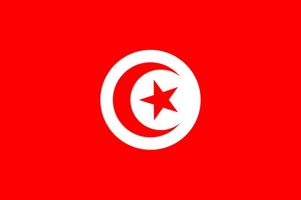 Tunézia zászlaja. Szimbólum, a függetlenség napja, szuvenír foci játé — Stock Vector