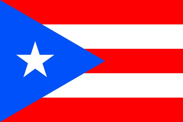 Bandera de Puerto Rico. Símbolo del Día de la Independencia, deporte de recuerdo — Archivo Imágenes Vectoriales