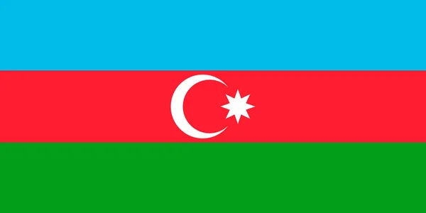 Bandera de Azerbaiyán. Símbolo del Día de la Independencia, deporte de recuerdo g — Vector de stock