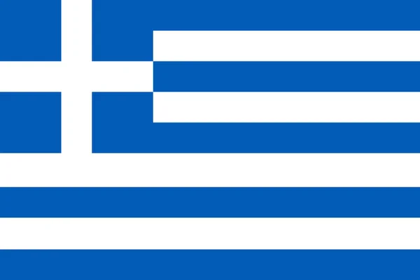 Bandera de Grecia. Símbolo del Día de la Independencia, juego de fútbol de recuerdo — Vector de stock