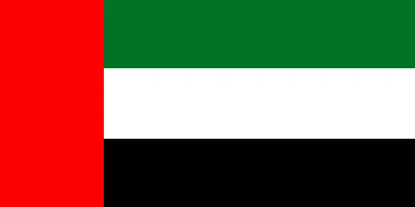 Förenade Arabemiratens flagga. Symbol för Independence Day, souvenir fotbollsmatch, b — Stock vektor