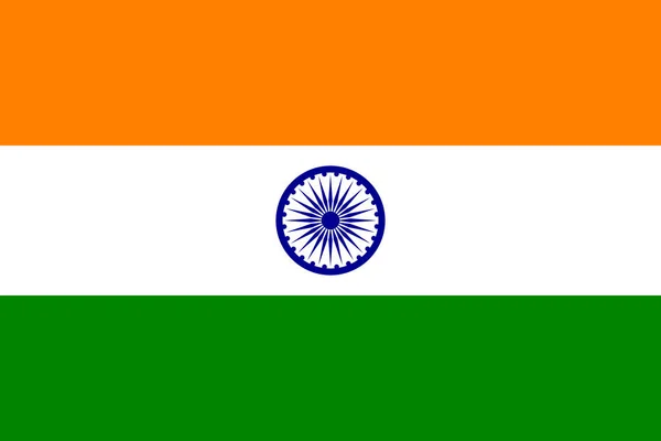 Bandeira da Índia. Símbolo do Dia da Independência, jogo de futebol lembrança , — Vetor de Stock