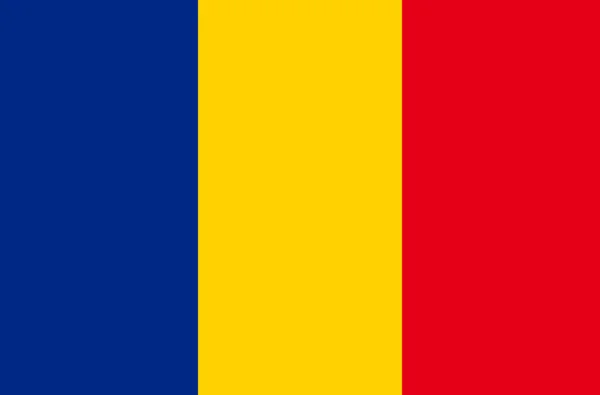 Bandera de Rumania. Símbolo del Día de la Independencia, gam de fútbol de recuerdo — Archivo Imágenes Vectoriales