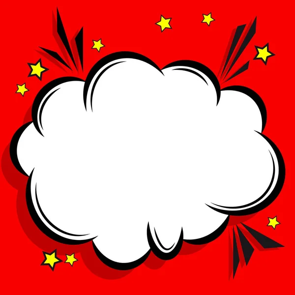 Retro komische ontwerp wolk. Flash explosie tekstballonnen. Popart elementen. — Stockvector