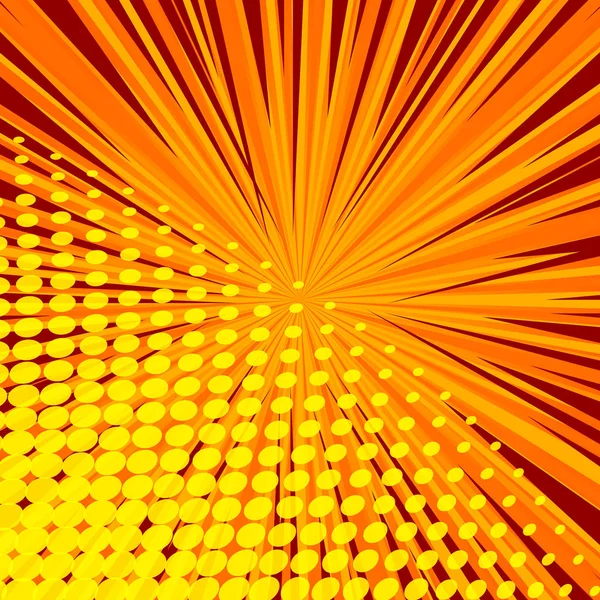 Abstrakt Komisk Orange Bakgrund För Stil Pop Konst Design Retro — Stock vektor