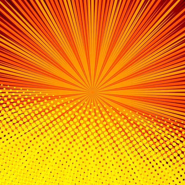 Абстрактный Комический Оранжевый Фон Дизайна Поп Арта Ретро Взрыв Искушает — стоковый вектор