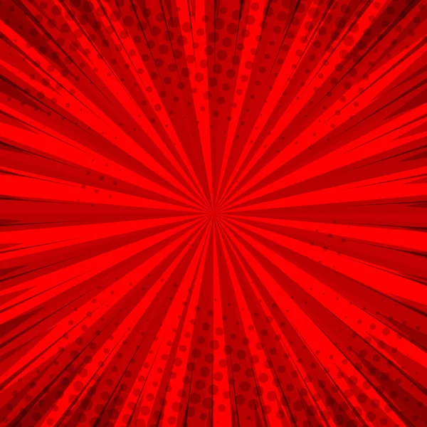 Абстрактний Комічний Червоний Фон Стилю Поп Арт Дизайну Ретро Спалах — стоковий вектор