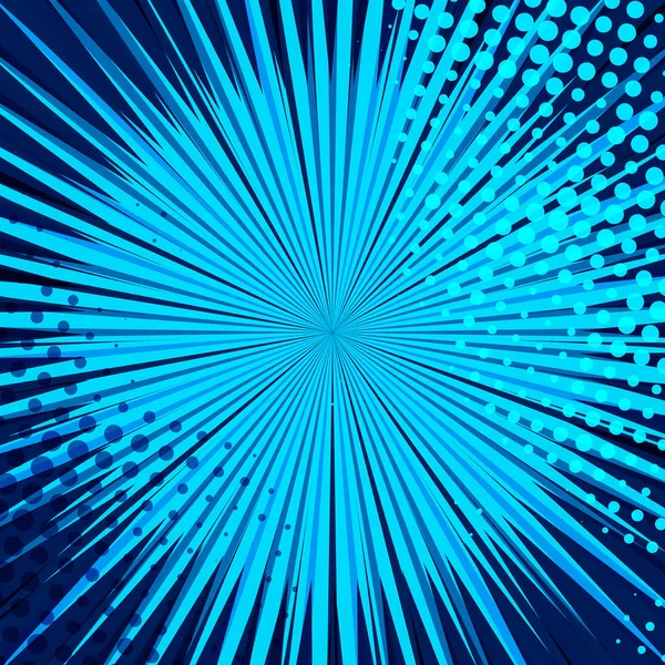 Abstrait Fond Bleu Bande Dessinée Pour Style Pop Art Design — Image vectorielle