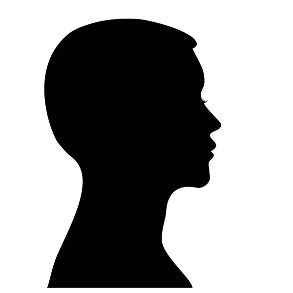 Silueta de perfil masculino — Vector de stock