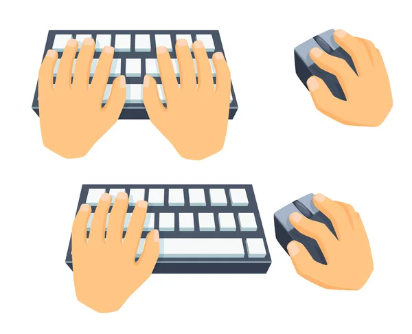 Utilice el teclado y el ratón — Archivo Imágenes Vectoriales