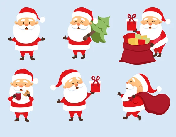 Santa claus set — Stockvector