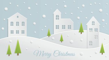 Kağıt Noel manzara