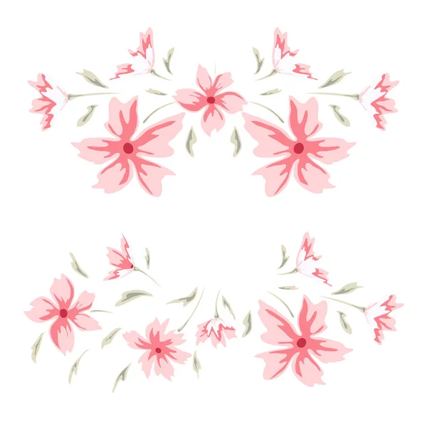 Floral zoete grens — Stockvector