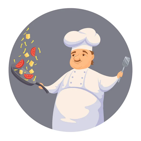 Chef salsa di cottura — Vettoriale Stock