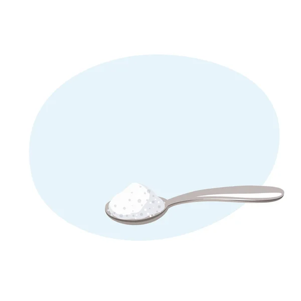 Sól lub niektóre łyżka proszku — Wektor stockowy