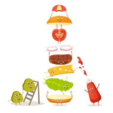 Burger kayan madde ile