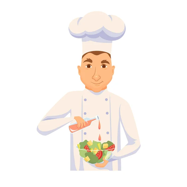 Insalata di cottura dello chef — Vettoriale Stock