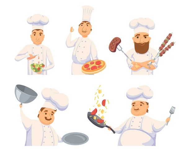 Chef-koks in restaurant — Stockvector