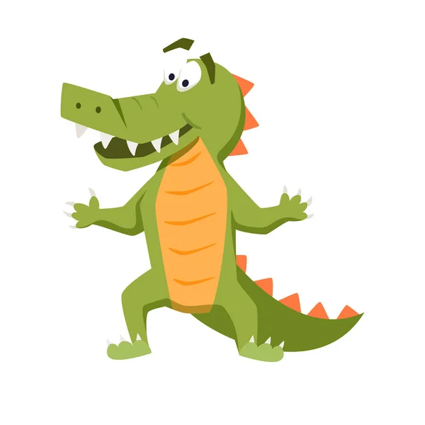 Cool crocodile. Funny monster — Stock Vector