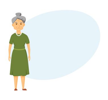 üzgün yaşlı kadın