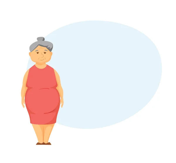 Happy old woman — Stock Vector