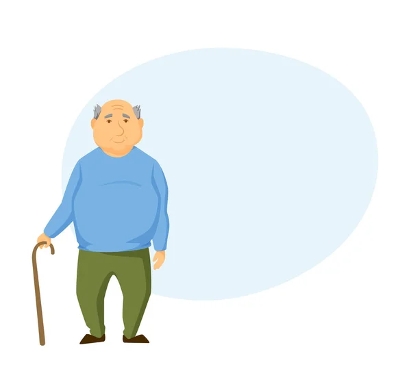 Heureux vieil homme — Image vectorielle