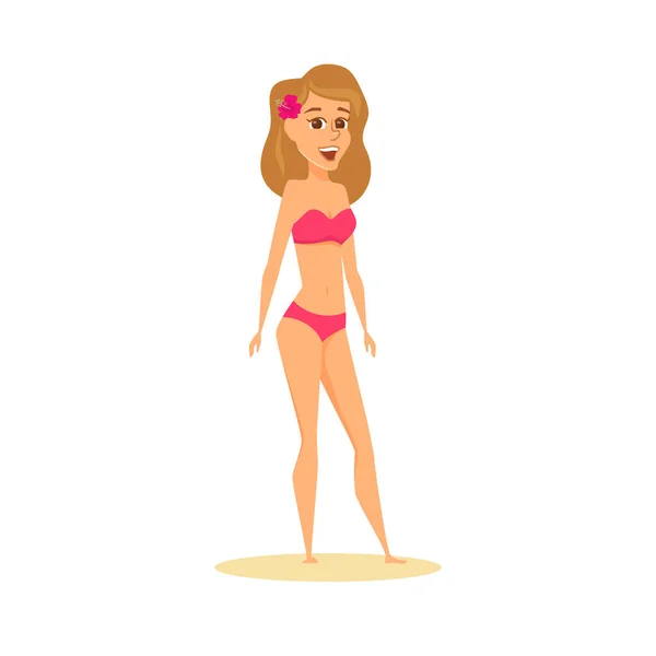 Vrouw in bikini — Stockvector