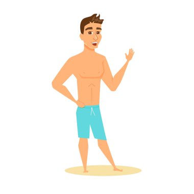 Erkeklerde sallayarak şort