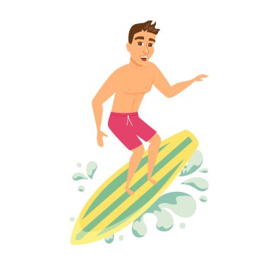 Sörfçü adam şort