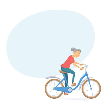 Bisikletçi kadın kıdemli