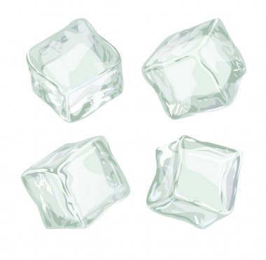 Ice cubes set clipart
