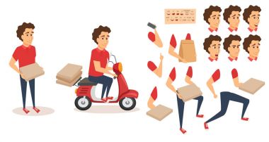 Gıda teslim hizmeti karakter oluşturma
