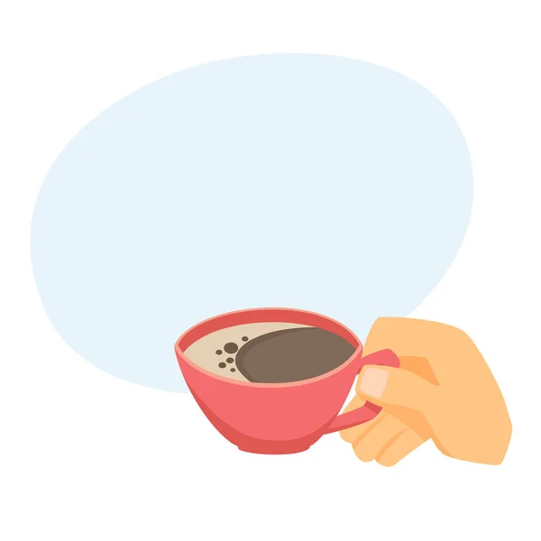 Χέρι με φλιτζάνι καφέ — Διανυσματικό Αρχείο