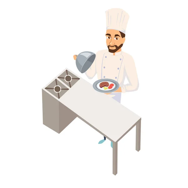 Chef plato de celebración — Archivo Imágenes Vectoriales
