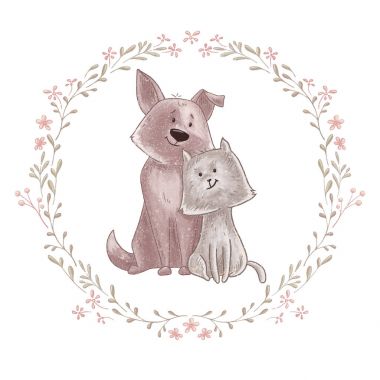 Şirin kedi ve köpek
