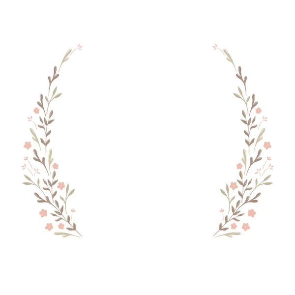 Couronne de fleurs mignonne — Image vectorielle