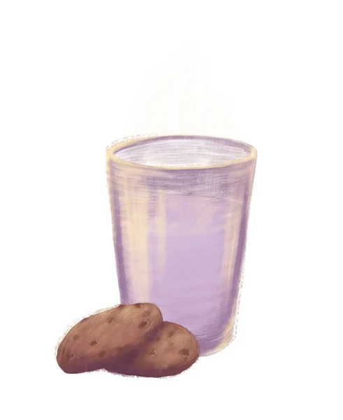 Cookie and milk — Stock Photo, Image