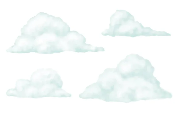 Хмара реалістичні набір — стоковий вектор